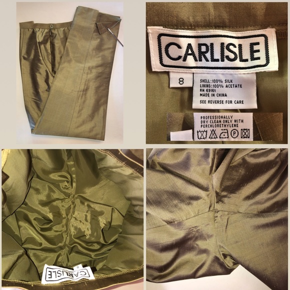 Vintage CARLISLE Silk 3-Piece Collection Top Skirt Pants (8/28) - Picture 16 of 17